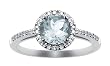 Aquamarine and Diamond Ring