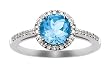 Topaz and Diamond Ring