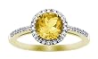 Citrine and Diamond Ring