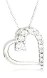 14k Gold Diamond Journey Half Heart Pendant