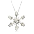 10k White Gold Snow Flakes Diamond Pendant