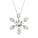10k White Gold Snow Flakes Diamond Pendant