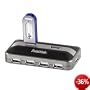 Hama USB 2.0 Hub 1:7 schwarz/anthrazit mit Netzteil