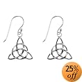 Sterling Silver Triquetra Celtic Earrings