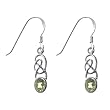 Peridot Celtic Earrings