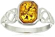 Celtic Design Amber Ring