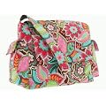 OiOi Pink Floral Bouquet Messenger Diaper Bag with Water Resistant Finish - NEW!