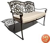 Strathwood St. Thomas Aluminum 2 Seater Loveseat with Seat Cushion
