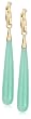 14k Yellow Gold Jade Teardrop Earrings