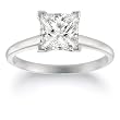 Platinum Princess-Cut Solitaire Diamond Engagement Ring (2-carat)