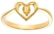 Citrine Heart Ring
