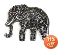 Sterling Silver Marcasite Elephant Pin