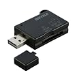 バッファローコクヨサプライ BUFFALO カードリーダー/ライター SD/microSD/miniSD 24対応 ブラック BSCRSDU2BK
