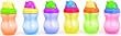 Nuby ストローボトル 320ml (ブルー・グリーン・オレンジ・ピンク・パープル・イエローのうち1色。色はおまかせ。)