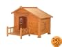 S&H Pet Products DH2010 Country Hideaway Dog House with Porch, Natural Wood