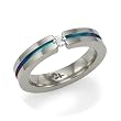 Titanium and White Sapphire Ring