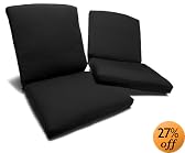 Strathwood St. Thomas Deep Seating Motion Chair Sunbrella Acrylic Cushion, Set of 2, Solid Black