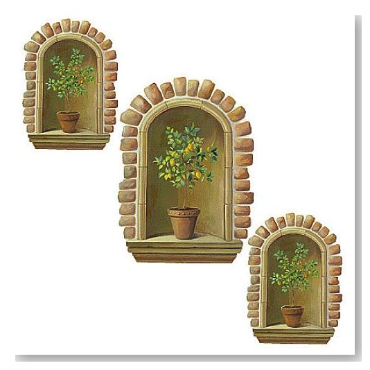 Wallies 13470 Topiary Alcove Wallpaper Mural