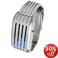 Tokyo Flash Men's Barcode Stainless Steel Watch #BARCODE/SS/BLUE