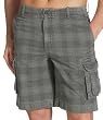 IZOD Men's Tea Stained Plaid Cargo Short