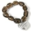 14k Gold Onyx Electroform Bangle Bracelet