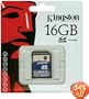 Kingston 16 GB Class 4 SDHC Flash Memory Card SD4/16GB