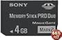 Sony 4 GB Memory Stick PRO Duo Flash Memory Card MSMT4G
