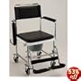 Drop Arm Transport Chair Commode - Drop Arm Shower Transport Chair Commode - A13136 01