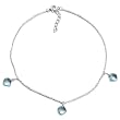 Aqua Cubic Zirconia Anklet