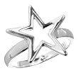 Sterling Silver Polished Open Star Ring