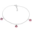 Pomegranate Cubic Zirconia Anklet
