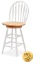 Windsor Kitchen Counterstool - White/Natural (24")