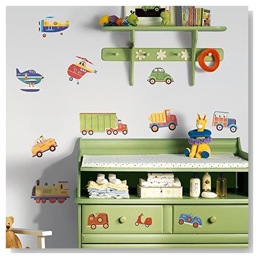 RoomMates RMK1132SCS Transportation Peel & Stick Wall Decals