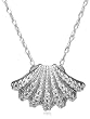 14k Diamond Shell Pendant