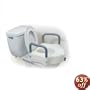 Deluxe Elevated Raised Toilet Seat with Removable Padded Arms