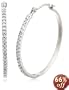 14k White Gold Diamond Hoop Earrings (1/4 cttw, LM Color, I2-I3 Clarity)