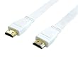 PLANEX ハイスピードHDMIフラットケーブル1m(ホワイト) PL-HDMI01FW