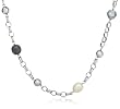 Tin Cup White, Black, and Grey Pearl Necklace