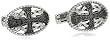Sterling Silver Black Diamond Cuff Links 