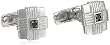 Cufflinks with Black Diamond Accent