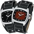 FOSSIL (フォッシル) 腕時計 KALEIDO ブラック/レッドパネル AM3696 ユニセックス [正規輸入品]