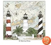 Harbour Lights Shower Curtain