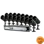 Defender SENTINEL4 Web Ready 16 Channel DVR Security System Digital Video Recorder with 16 Indoor/Outdoor Hi-Res Night Vision Surveillance Cameras