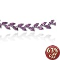 Amethyst Leaf Necklace