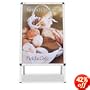 Quartet Improv A-Frame Double (2-Sided) Sign, 3 x 2 Feet, Aluminum Frame (AF32)