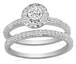 14k White Gold Diamond Bridal Set (1/2 cttw, G-H Color, I1 Clarity)