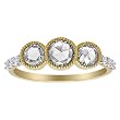 Rose Cut Diamond Three-Stone Ring