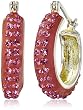 Pink Crystal Hoop Earrings by David Sigal
