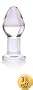 Don Wand Glass Pleasure Plug, Clear