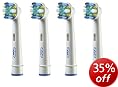 Braun Oral-B EB25-4 FlossAction Replacement Rechargeable Toothbrush Heads 4 pack